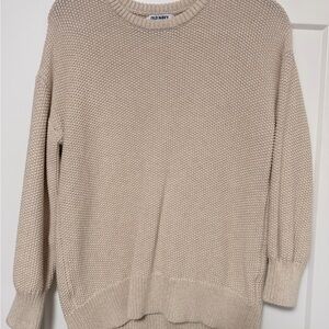 Old Navy Cream Chunky Knit Tunic Sweater – Size M